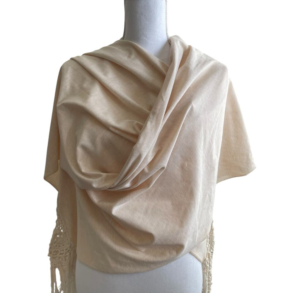 Altar'd State Soft Cream Fringe Wrap